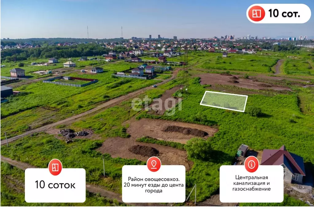 Участок в Хабаровский край, Хабаровск Радужная ул., 12 (10.1 сот.) - Фото 2