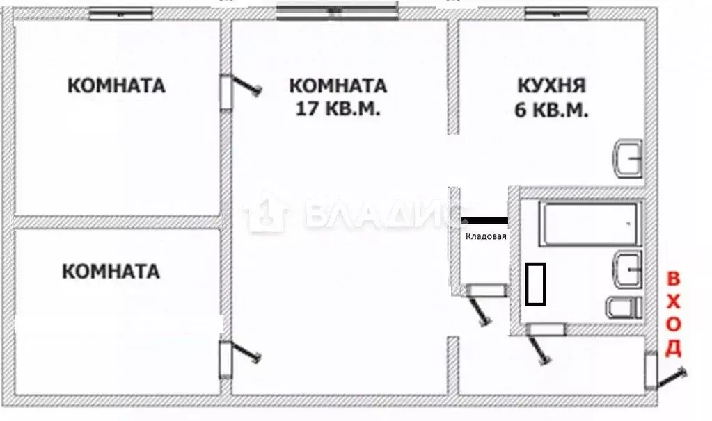 3-к кв. Тульская область, Тула городской округ, Плеханово рп ул. ... - Фото 1