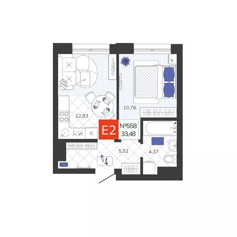 1-к кв. Тульская область, Тула Мясново мкр, Желания жилой комплекс ... - Фото 1