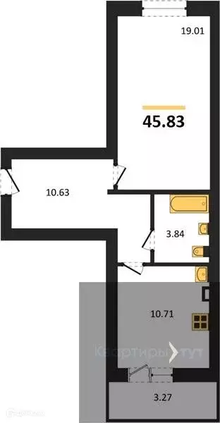Продаётся 1-к квартира, 45.83 м - Фото 0