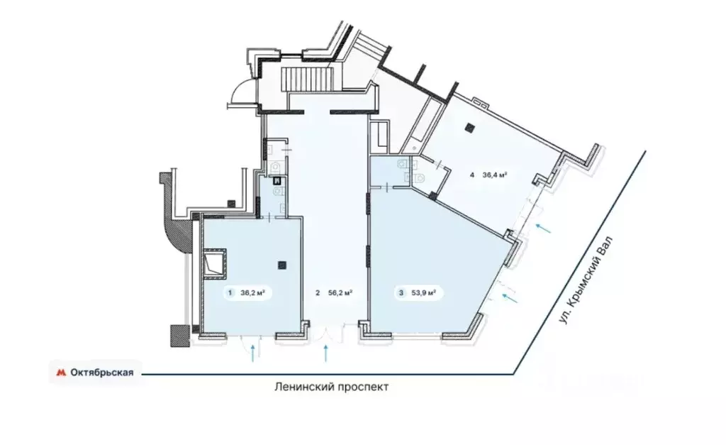 Помещение свободного назначения в Москва Ленинский просп., 2 (56 м) - Фото 2