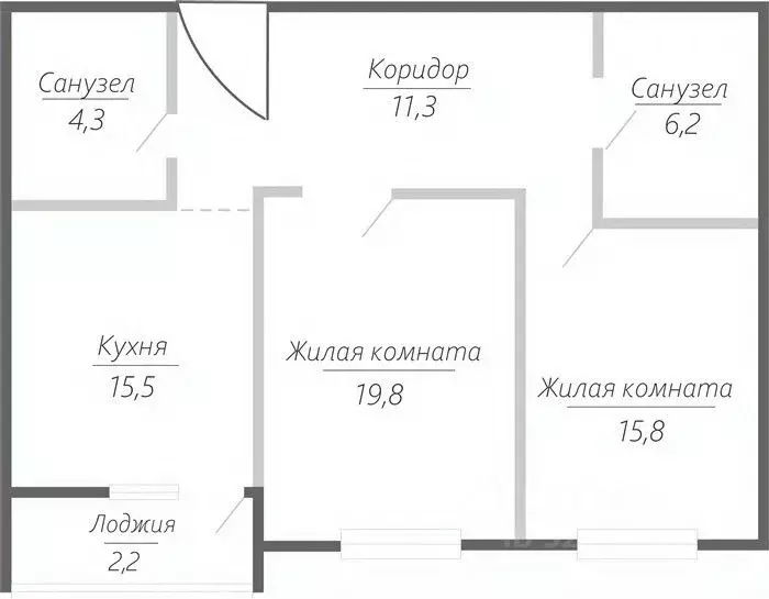 2-к кв. Самарская область, Тольятти ул. Фрунзе, 2В (75.1 м) - Фото 1