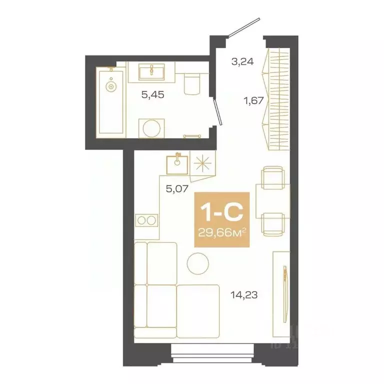 1-к кв. Новосибирская область, Новосибирск Академгородок мкр, ул. Мусы ... - Фото 1