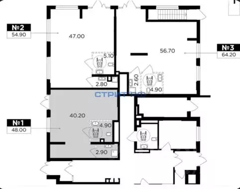 Помещение свободного назначения в Москва Филатов Луг жилой комплекс, ... - Фото 2