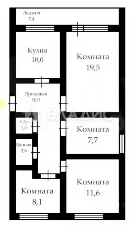 4-к кв. Карелия, Петрозаводск Сулажгорская ул., 4к4 (71.5 м) - Фото 2