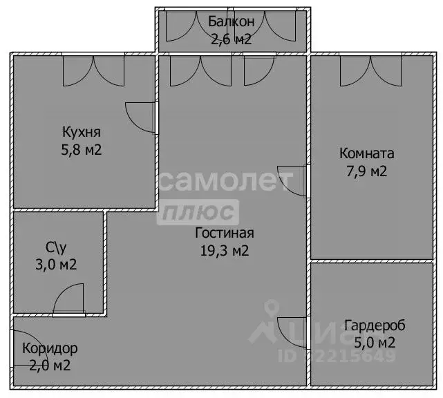 2-к кв. Башкортостан, Стерлитамак ул. Шаймуратова, 11 (42.8 м) - Фото 1