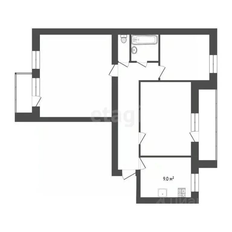 3-к кв. Тюменская область, Тюмень Ямская ул., 76 (73.8 м) - Фото 2