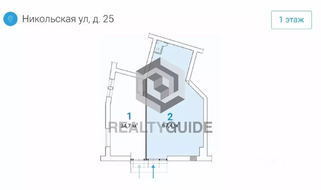 Торговая площадь в Москва Никольская ул., 25 (67 м) - Фото 1