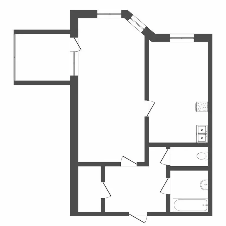 1-комнатная квартира: Тюмень, улица 9 Января, 162/1 (48.9 м) - Фото 1