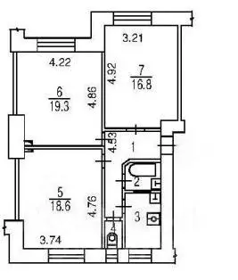 3-к кв. Москва Спартаковская ул., 19С2 (71.7 м) - Фото 2