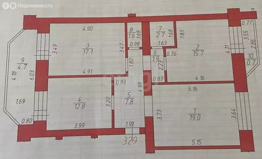 3-комнатная квартира: Казань, проспект Ямашева, 101 (85 м) - Фото 1