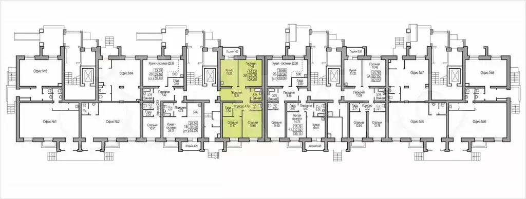 3-к. квартира, 85 м, 1/10 эт. - Фото 1