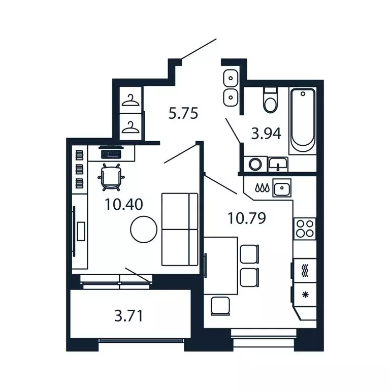 1-комнатная квартира: городской посёлок Новоселье, Центральная улица, ... - Фото 1
