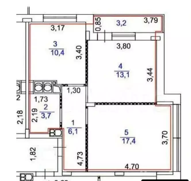 3-комнатная квартира: Новомосковск, улица Свердлова, 21 (75 м) - Фото 1