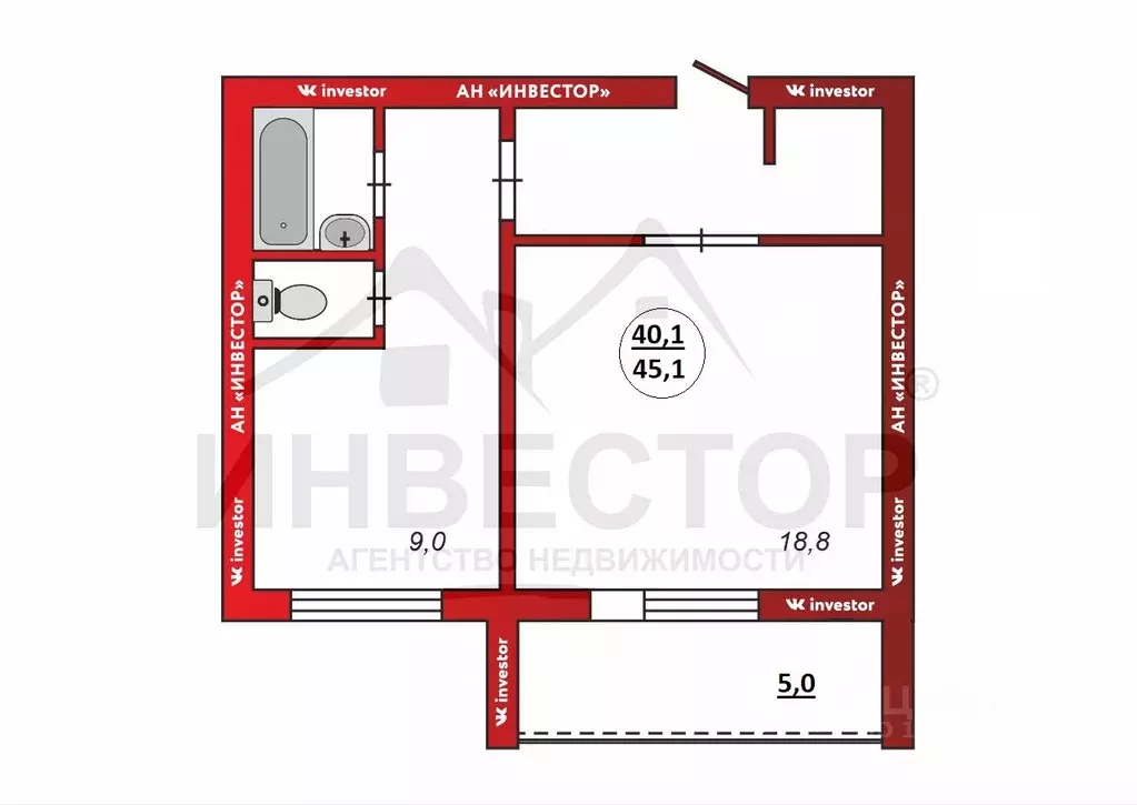 1-к кв. Челябинская область, Челябинск ул. Трашутина, 33 (40.1 м) - Фото 2