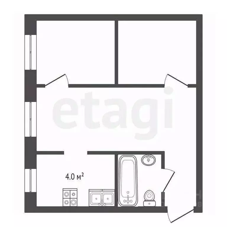 2-к кв. Камчатский край, Петропавловск-Камчатский ул. Крылова, 8 (41.9 ... - Фото 2
