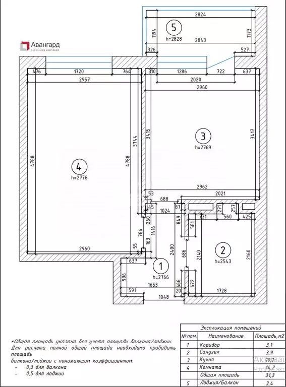 1-к кв. Санкт-Петербург ул. Ивана Куликова, 12 (31.4 м) - Фото 1