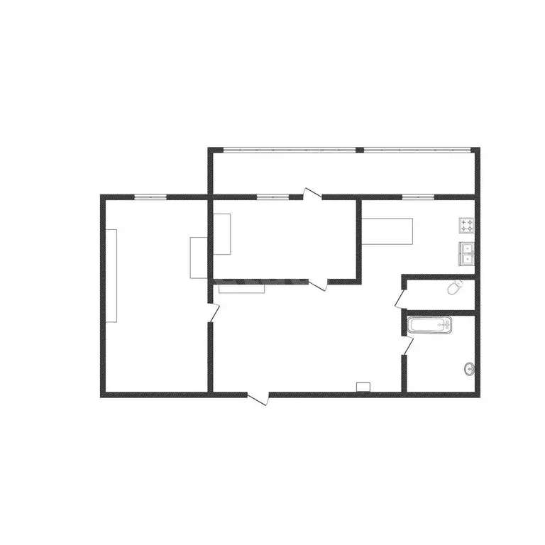 2-комнатная квартира: Валуйки, улица Калинина, 39А (46.5 м) - Фото 1