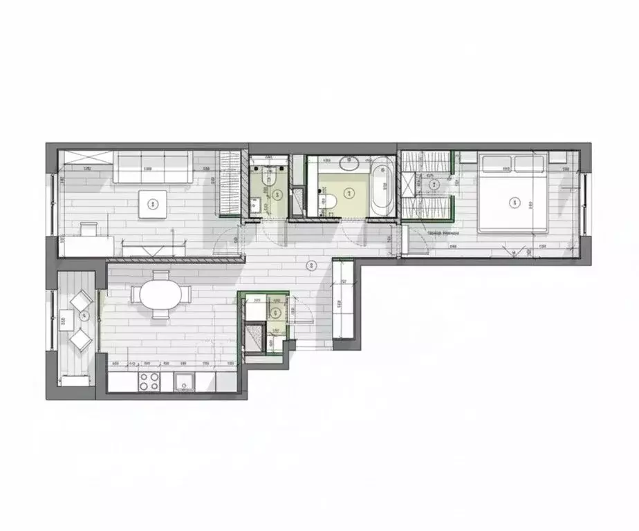 2-комнатная квартира: Санкт-Петербург, Измайловский бульвар, 11 (65.8 ... - Фото 1