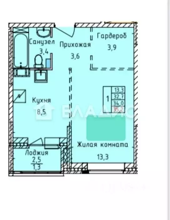 1-комнатная квартира: Мытищи, Тенистый бульвар, 3 (35.2 м) - Фото 1