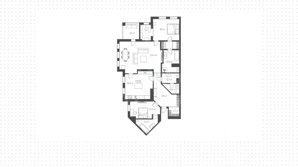 3-к кв. Москва Береговая ул., 8К2 (194.0 м) - Фото 1