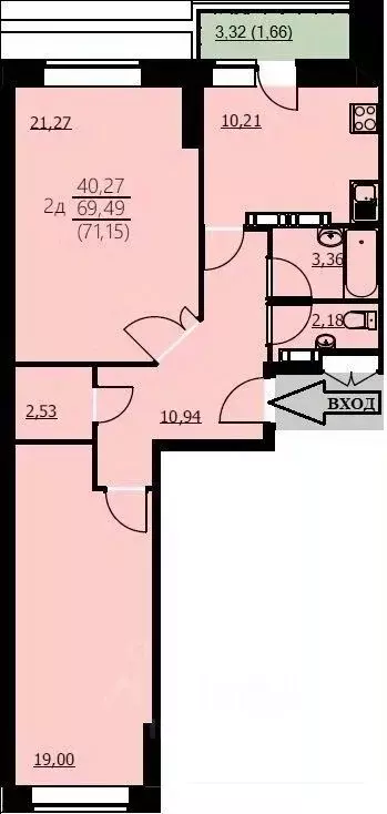 2-к кв. Ярославская область, Ярославль Красноборская ул., 38к3 (71.1 ... - Фото 2