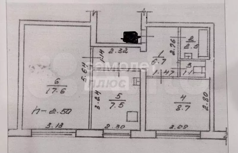 2-к. квартира, 44,1 м, 1/5 эт. - Фото 0