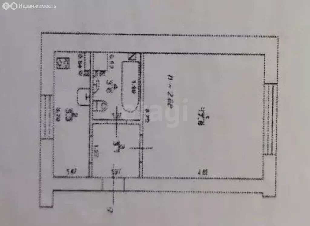 1-комнатная квартира: Казань, Ленинградская улица, 57А (29.8 м) - Фото 0