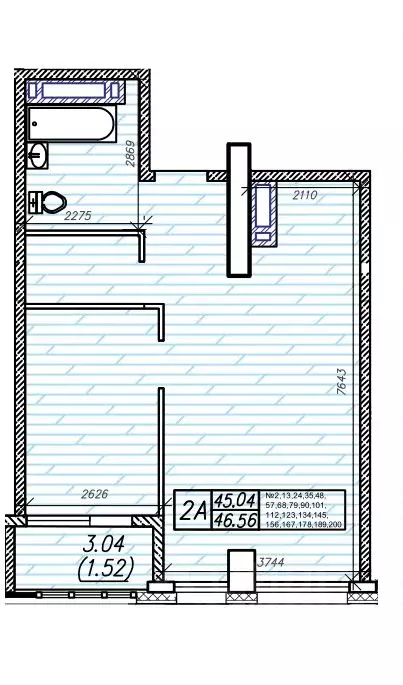2-к кв. Приморский край, Владивосток Станционная ул., 11А (46.56 м) - Фото 1