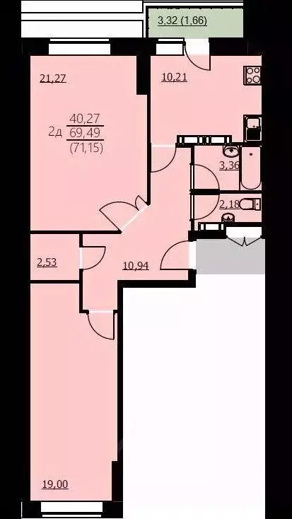 2-к кв. Ярославская область, Ярославль Красноборская ул., 38к3 (71.15 ... - Фото 2