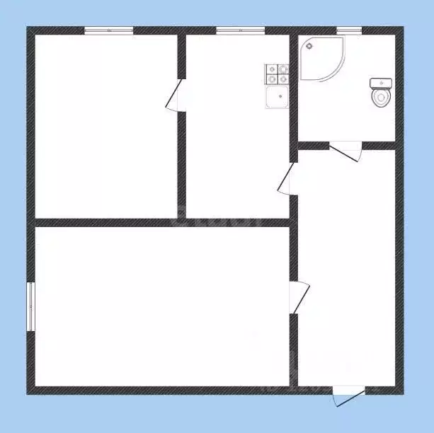 2-к кв. Костромская область, Нерехта Нерехтская ул., 3а (41.0 м) - Фото 1