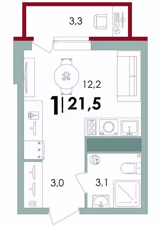 Студия Тверская область, Калининский муниципальный округ, д. Батино ... - Фото 2
