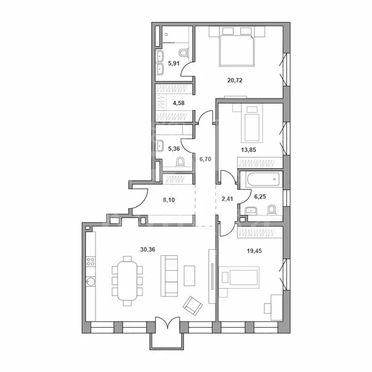 4-комнатная квартира: Москва, улица Костикова, 4к3 (134 м) - Фото 1