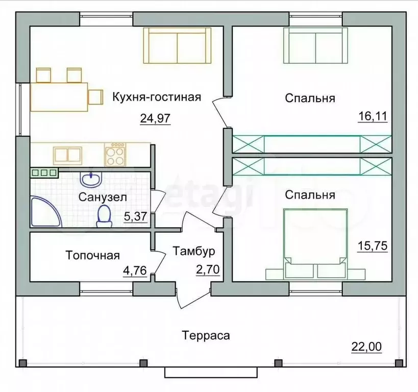 Дом 75 м на участке 4 сот. - Фото 0