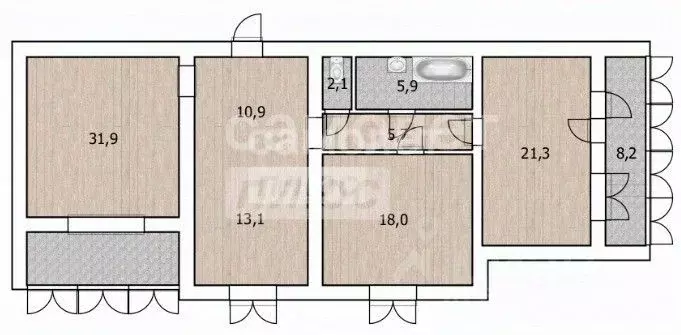 3-к кв. Башкортостан, Уфа ул. Менделеева, 11 (117.1 м) - Фото 1