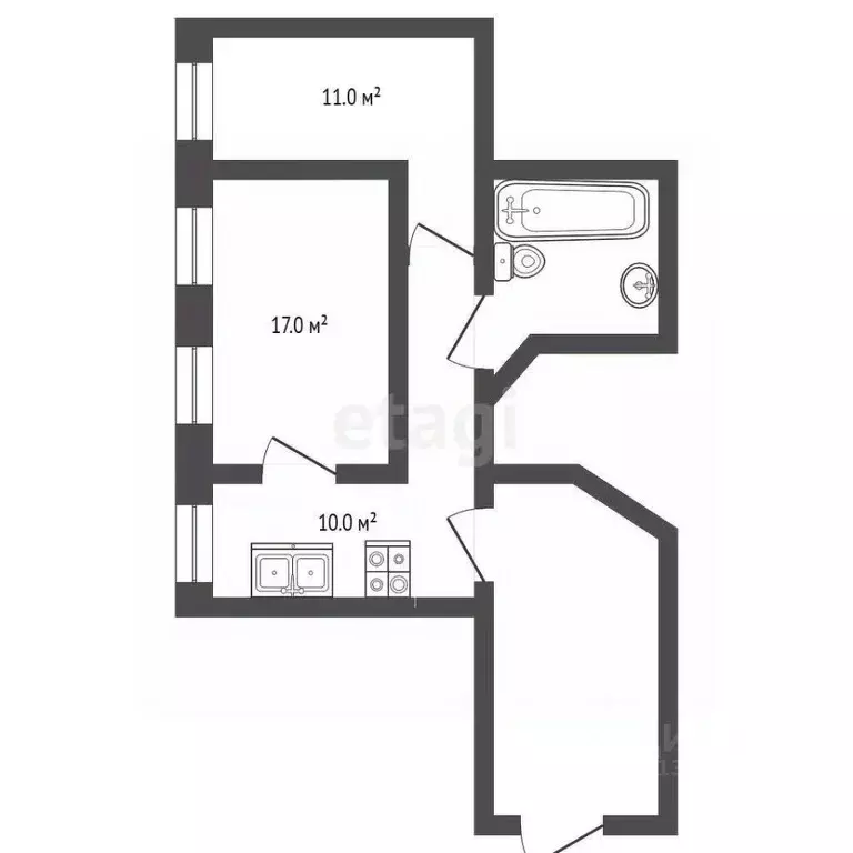 2-к кв. Московская область, Серпухов Красный Текстильщик мкр, ул. ... - Фото 2