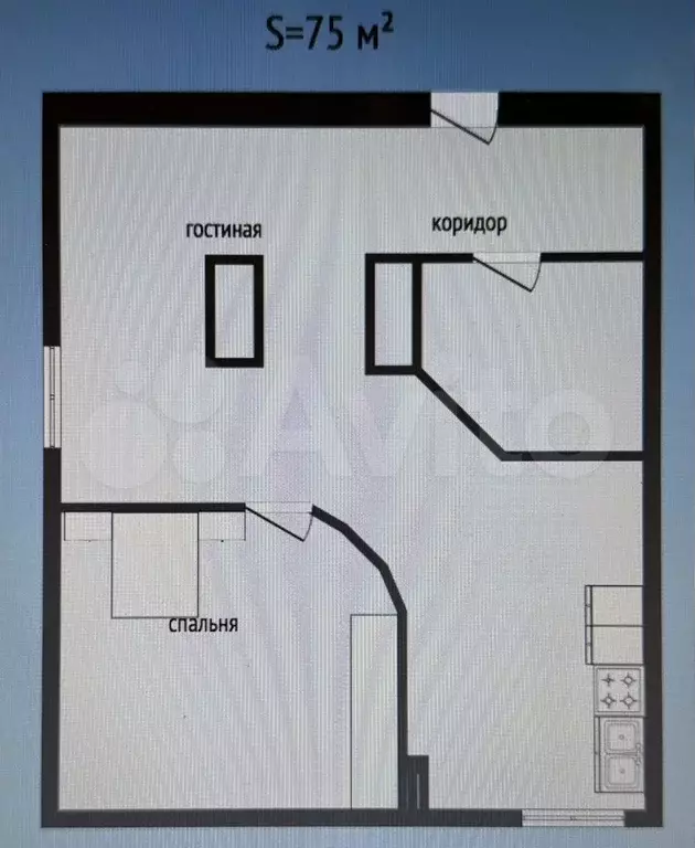 2-к. квартира, 75 м, 3/16 эт. - Фото 0