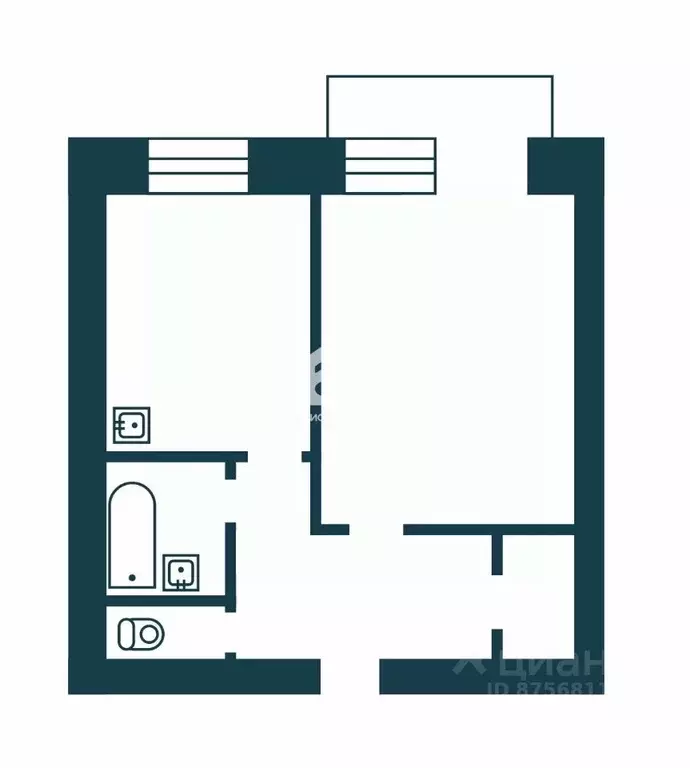 1-к кв. Новосибирская область, Искитим Нагорная ул., 1 (35.5 м) - Фото 2