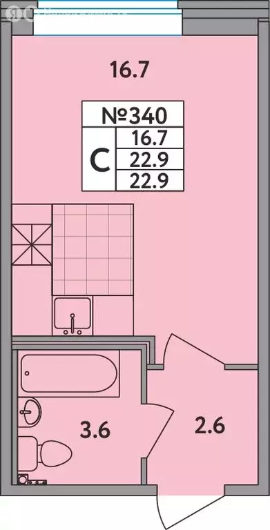 Квартира-студия: Новое Девяткино, Главная улица, 2 (22.9 м) - Фото 1