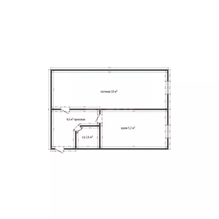 1-к кв. Дагестан, Каспийск ул. М. Халилова, 22 (30.5 м) - Фото 2