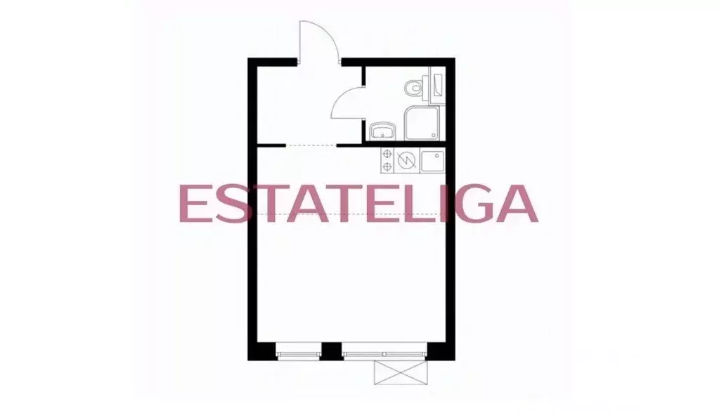 Студия Москва Кронштадтский бул., 8к2 (28.0 м) - Фото 2