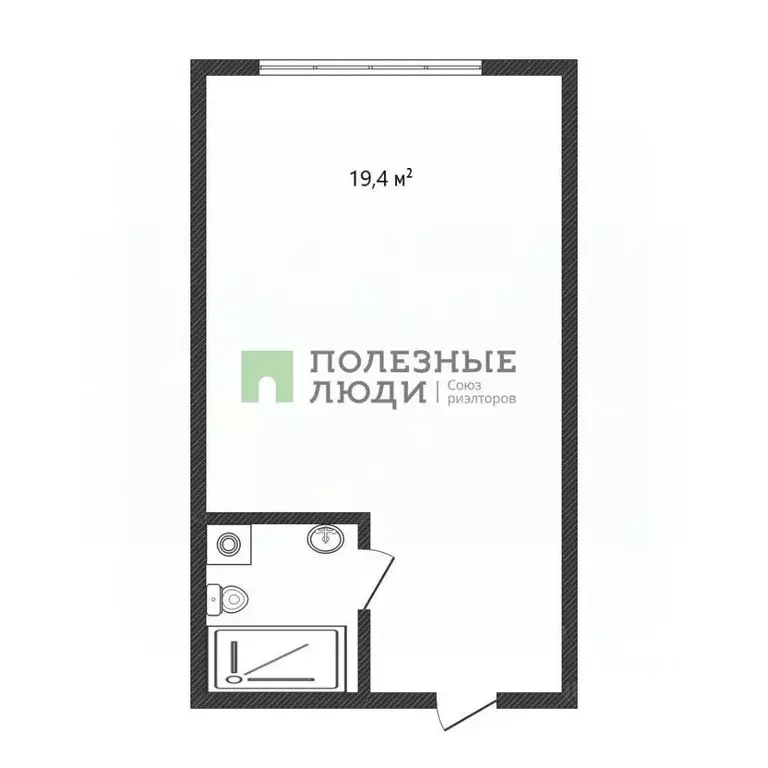 Квартира, студия, 24.4 м - Фото 1