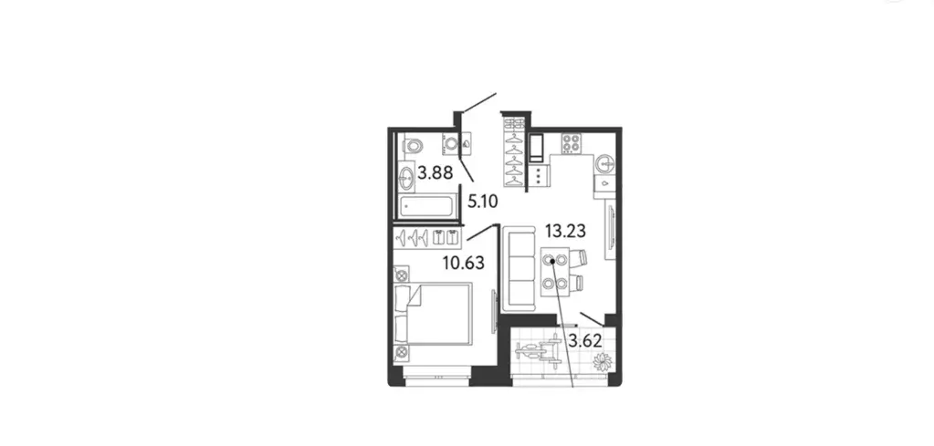 Продаётся 1-к квартира, 34.65 м - Фото 0