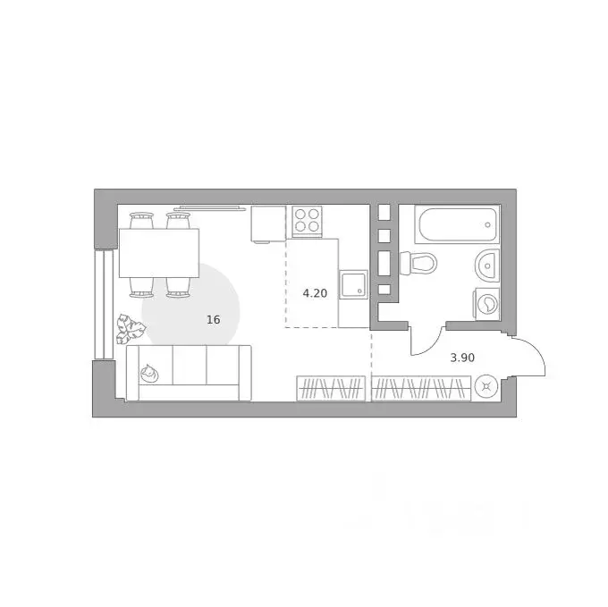 Студия Башкортостан, Уфа Зеленая Роща жилрайон, Лесная Симфония жилой ... - Фото 1