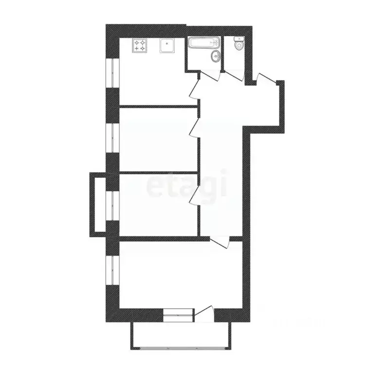 3-к кв. Костромская область, Кострома ул. Березовая Роща, 10А (81.7 м) - Фото 1