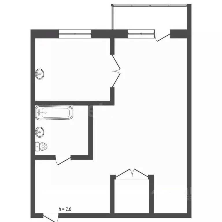 Студия Алтайский край, Бийск ул. Феликса Дзержинского, 4 (31.9 м) - Фото 2