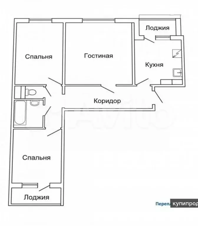 3-к. квартира, 70 м, 1/9 эт. - Фото 0