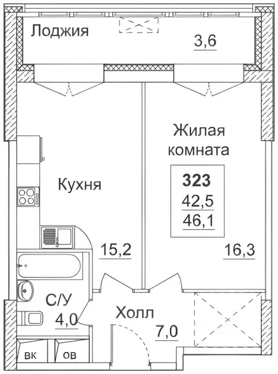 1-к кв. Москва Хорошевское ш., 25Ак2 (48.0 м) - Фото 2