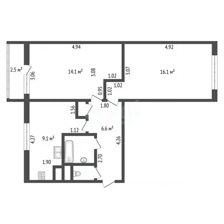 Комната Санкт-Петербург ул. Белышева, 4К (15.0 м) - Фото 0