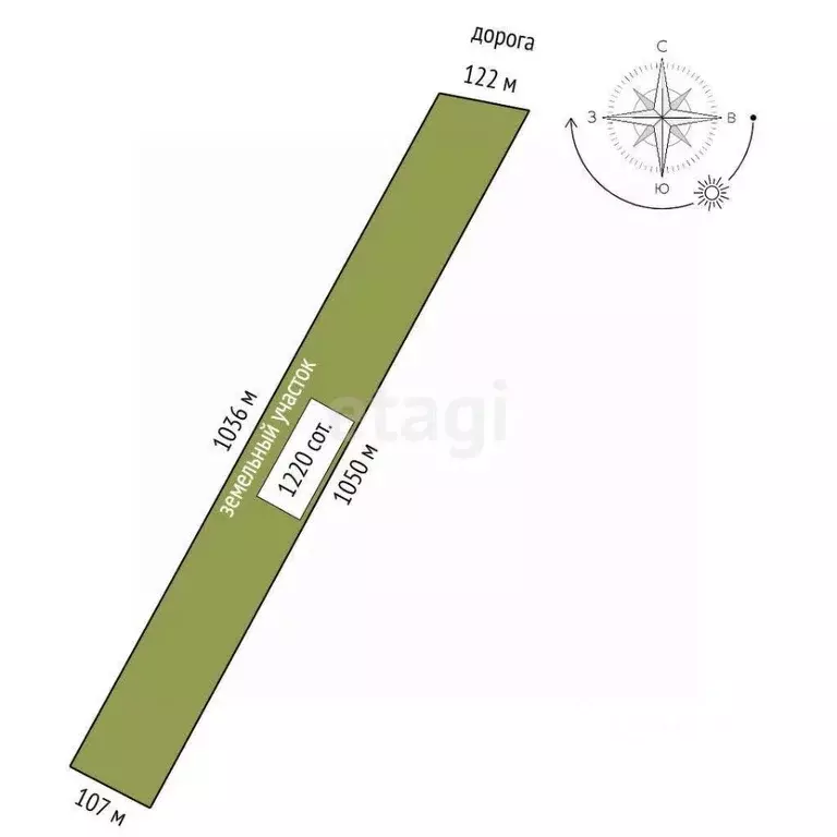 Участок в Крым, Кировский район, с. Синицыно ул. Тельмана (1220.0 ... - Фото 2